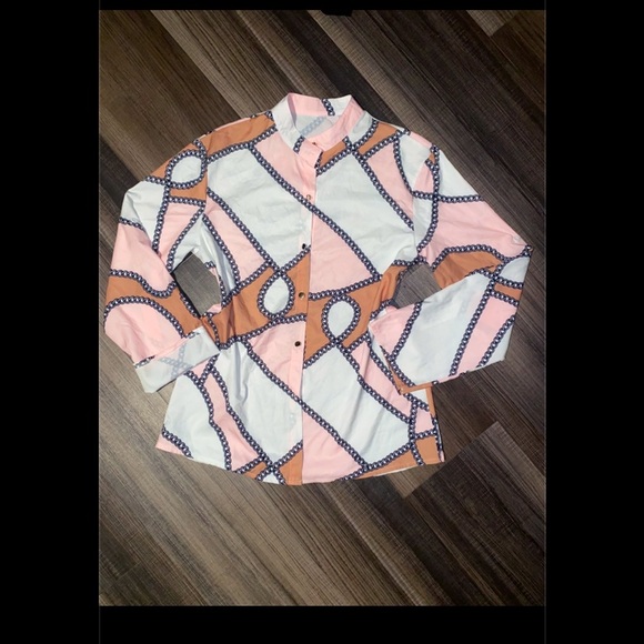 Chain print button down - Picture 11 of 11